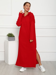 Платье женское ИвГрадТрикотаж П202 макси красное 46-48 RU
