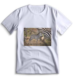 Футболка Top T-shirt зебра ( с зеброй) 0013 белая S