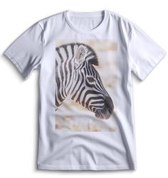 Футболка Top T-shirt зебра ( с зеброй) 0036 белая L