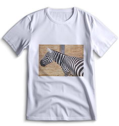 Футболка Top T-shirt зебра ( с зеброй) 0093 белая XS