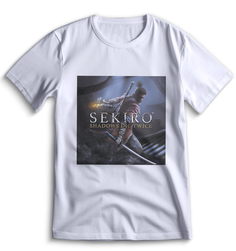 Футболка Top T-shirt Sekiro shadow die twice (Секиро, Япония, Соулс Лайк ) 0035 белая 3XS