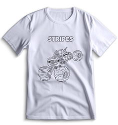 Футболка Top T-shirt Вспыш и чудо машинки 0048 белая 3XS