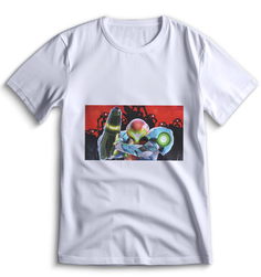 Футболка Top T-shirt Metroid Dread (Метроид Дред) 0032 белая XL