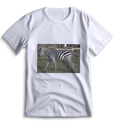 Футболка Top T-shirt зебра ( с зеброй) 0042 белая L