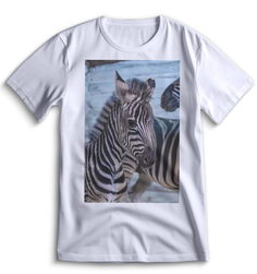 Футболка Top T-shirt зебра ( с зеброй) 0034 белая L