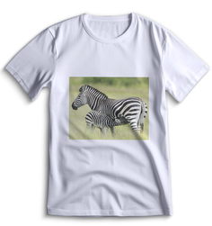 Футболка Top T-shirt зебра ( с зеброй) 0022 белая 3XS