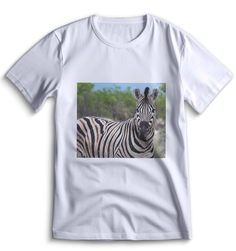 Футболка Top T-shirt зебра ( с зеброй) 0087 белая XS