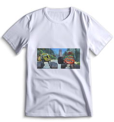 Футболка Top T-shirt Вспыш и чудо машинки 0011 белая 3XS