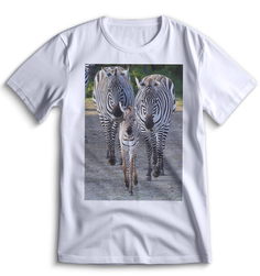 Футболка Top T-shirt зебра ( с зеброй) 0051 белая XS