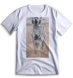 Футболка Top T-shirt зебра ( с зеброй) 0076 белая XL