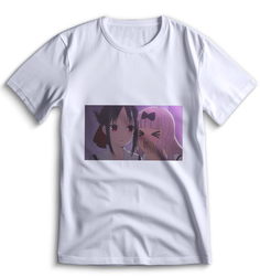 Футболка Top T-shirt Kaguya-Sama Love is War Кагуя Сама в Любви как на Войне 0112 белая M