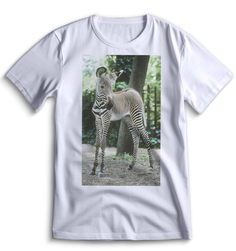 Футболка Top T-shirt зебра ( с зеброй) 0025 белая M