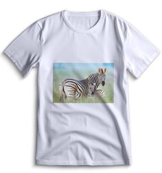 Футболка Top T-shirt зебра ( с зеброй) 0020 белая 3XS