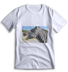 Футболка Top T-shirt зебра ( с зеброй) 0079 белая 3XS