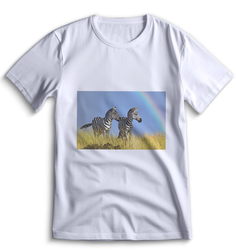 Футболка Top T-shirt зебра ( с зеброй) 0067 белая M