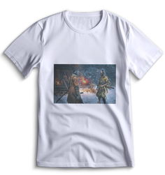 Футболка Top T-shirt Sekiro shadow die twice (Секиро, Япония, Соулс Лайк ) 0043 белая S