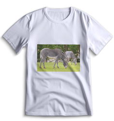 Футболка Top T-shirt зебра ( с зеброй) 0112 белая 3XS