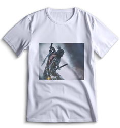 Футболка Top T-shirt Sekiro shadow die twice (Секиро, Япония, Соулс Лайк ) 0052 белая XXS