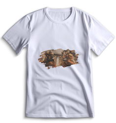 Футболка Top T-shirt Sekiro shadow die twice (Секиро, Япония, Соулс Лайк ) 0005 белая 3XS