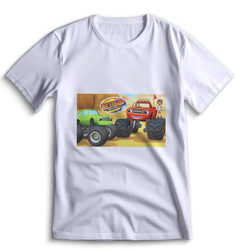 Футболка Top T-shirt Вспыш и чудо машинки 0072 белая 3XS