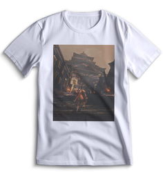 Футболка Top T-shirt Sekiro shadow die twice (Секиро, Япония, Соулс Лайк ) 0081 белая L