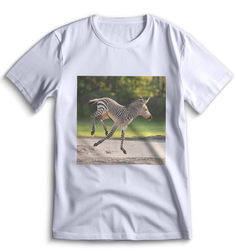Футболка Top T-shirt зебра ( с зеброй) 0004 белая S
