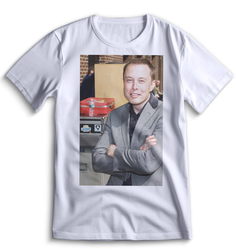 Футболка Top T-shirt Илон Маск (Тесла) 0027 белая L