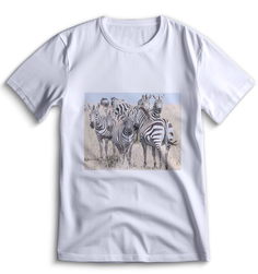 Футболка Top T-shirt зебра ( с зеброй) 0048 белая M