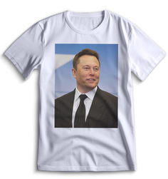 Футболка Top T-shirt Илон Маск (Тесла) 0045 белая XS