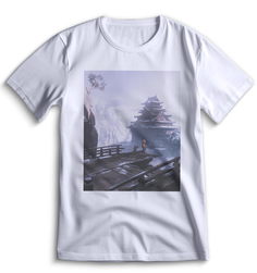 Футболка Top T-shirt Sekiro shadow die twice (Секиро, Япония, Соулс Лайк ) 0082 белая 3XS