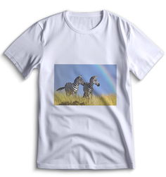 Футболка Top T-shirt зебра ( с зеброй) 0067 белая 3XS