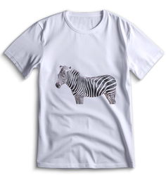 Футболка Top T-shirt зебра ( с зеброй) 0010 белая M