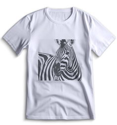 Футболка Top T-shirt зебра ( с зеброй) 0069 белая XS