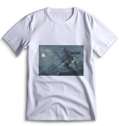 Футболка Top T-shirt Sekiro shadow die twice (Секиро, Япония, Соулс Лайк ) 0021 белая S