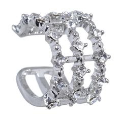 Серьги каффы из металла Kuchenland Mineral, стразы