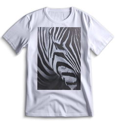 Футболка Top T-shirt зебра ( с зеброй) 0027 белая XL