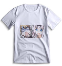 Футболка Top T-shirt Kaguya-Sama Love is War Сама в Любви как на Войне 0122 белая XL