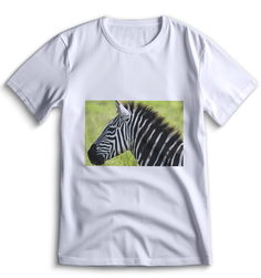 Футболка Top T-shirt зебра ( с зеброй) 0031 белая 3XS