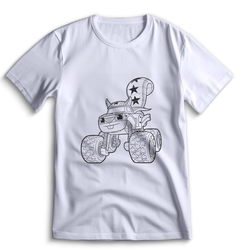 Футболка Top T-shirt Вспыш и чудо машинки 0051 белая 3XS