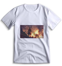 Футболка Top T-shirt Sekiro shadow die twice (Секиро, Япония, Соулс Лайк ) 0089 белая S