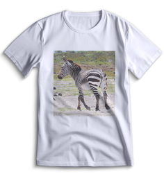 Футболка Top T-shirt зебра ( с зеброй) 0045 белая L