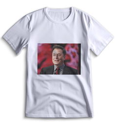 Футболка Top T-shirt Илон Маск (Тесла) 0049 белая XL