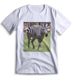 Футболка Top T-shirt зебра ( с зеброй) 0059 белая XL