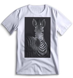Футболка Top T-shirt зебра ( с зеброй) 0014 белая XXS
