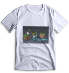 Футболка Top T-shirt Minecraft (Майнкрафт, Криппер, Зомби, Скелет, Свинья) 0036 белая M