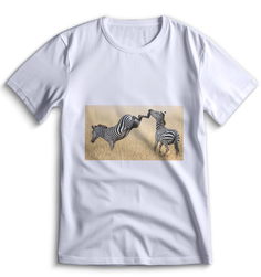 Футболка Top T-shirt зебра ( с зеброй) 0007 белая XS