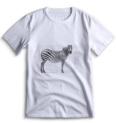 Футболка Top T-shirt зебра ( с зеброй) 0103 белая L