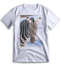 Футболка Top T-shirt зебра ( с зеброй) 0114 белая XL