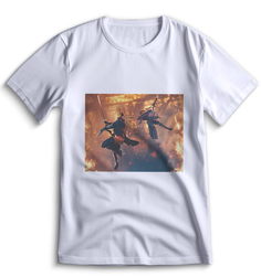 Футболка Top T-shirt Sekiro shadow die twice (Секиро, Япония, Соулс Лайк ) 0059 белая M