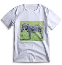 Футболка Top T-shirt зебра ( с зеброй) 0039 белая 3XS
